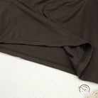Dark brown knitted round neck pajama suit with visible stitching