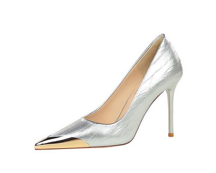 Cocktail Low Cut Shoes Pointed Stiletto Heels