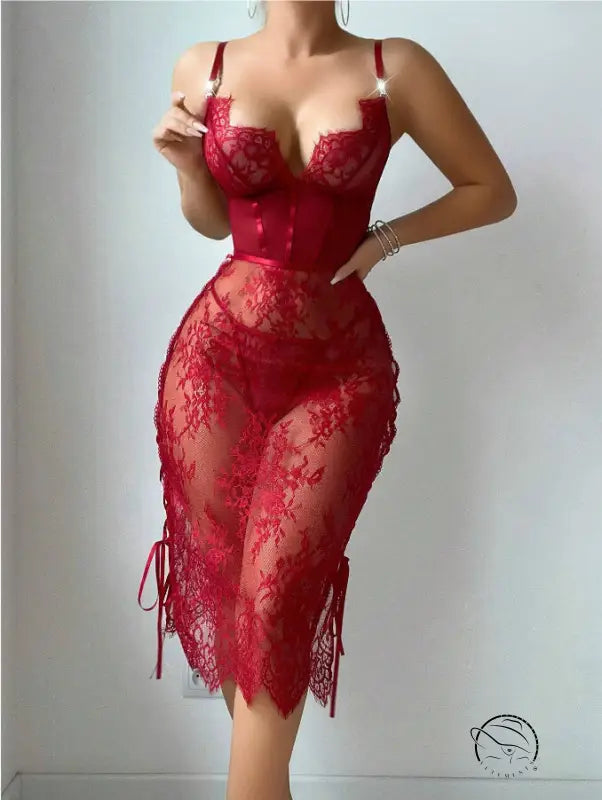 Gorgeous Red Sheath Lingerie