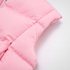 Pink Langry hooded puffer vest in warm cotton padded fashion