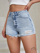 Comfortable Slim Denim Shorts Pocket Casual