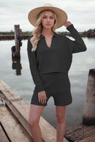 Loose stylish shorts knitting sets for women