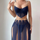 Cute Lingerie Sheer Mesh Slit Perspective