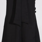 Black belted retro socialite dress with tie bow design