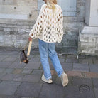 Casual Vacation Hook Floral Sweater Pullover