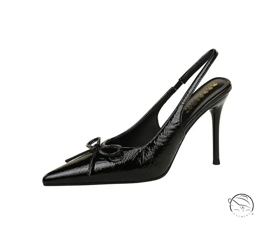 Cocktail Low Cut Back Strap High Heel