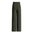 Olive green wide-leg pants from Casual Office Summer V Neck Long Sleeve Tassel Set