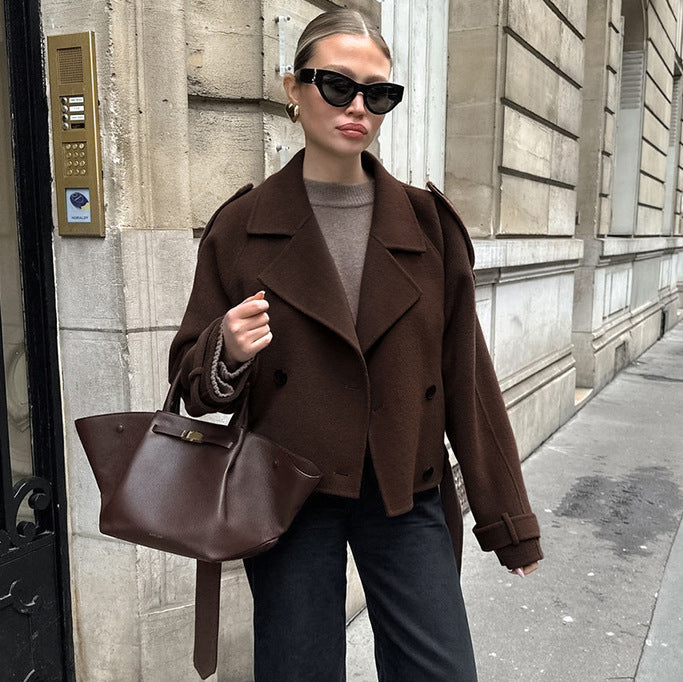 Elegant Woolen Office Coat