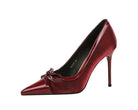 Cocktail Satin Stitching Stiletto Heel High