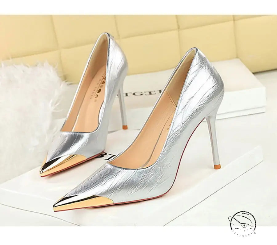 Cocktail Low Cut Shoes Pointed Stiletto Heels