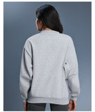 Heather gray long sleeve casual pullover hoodie with ribbed cuffs