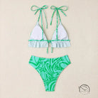 Bikini Swimsuit Printed Lace Up Spring Beach Women