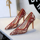 Skinny Night Club Mesh Stiletto High Heel Shoes