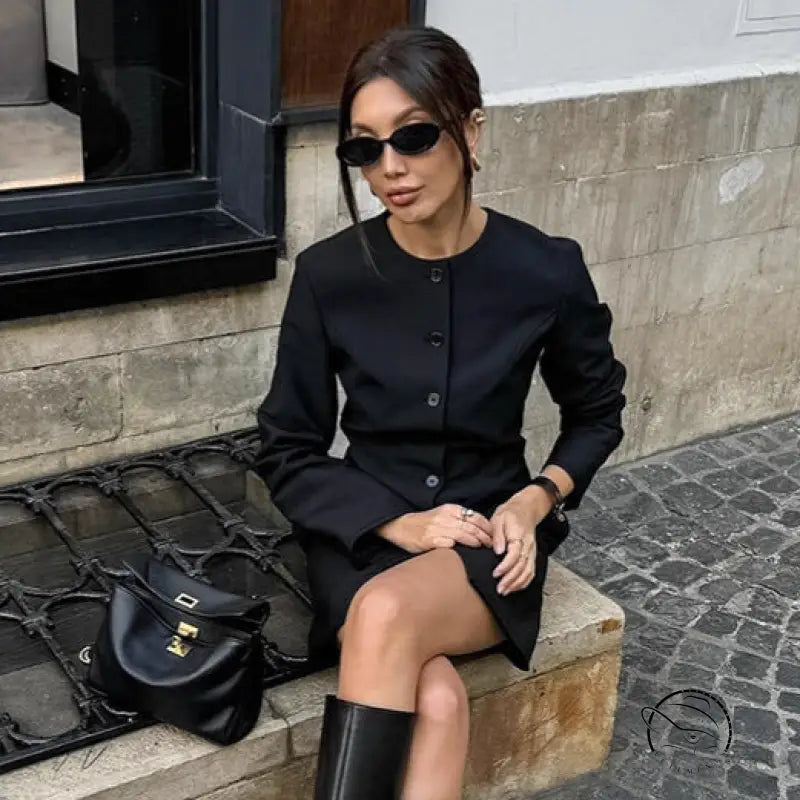 Niche Design Slim Fit a Line Elegant Blazer