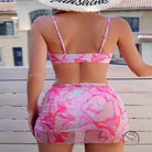 Swimsuit Lace Printing Bikini Beach Three Piece Women