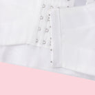 White Langry fashion ملابس lace-up corset top with silver eyelets