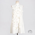 Retro socialite sleeveless floral dress with tie bow design