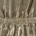 Golden high waist langry fashion jumpsuit with pleated skirt