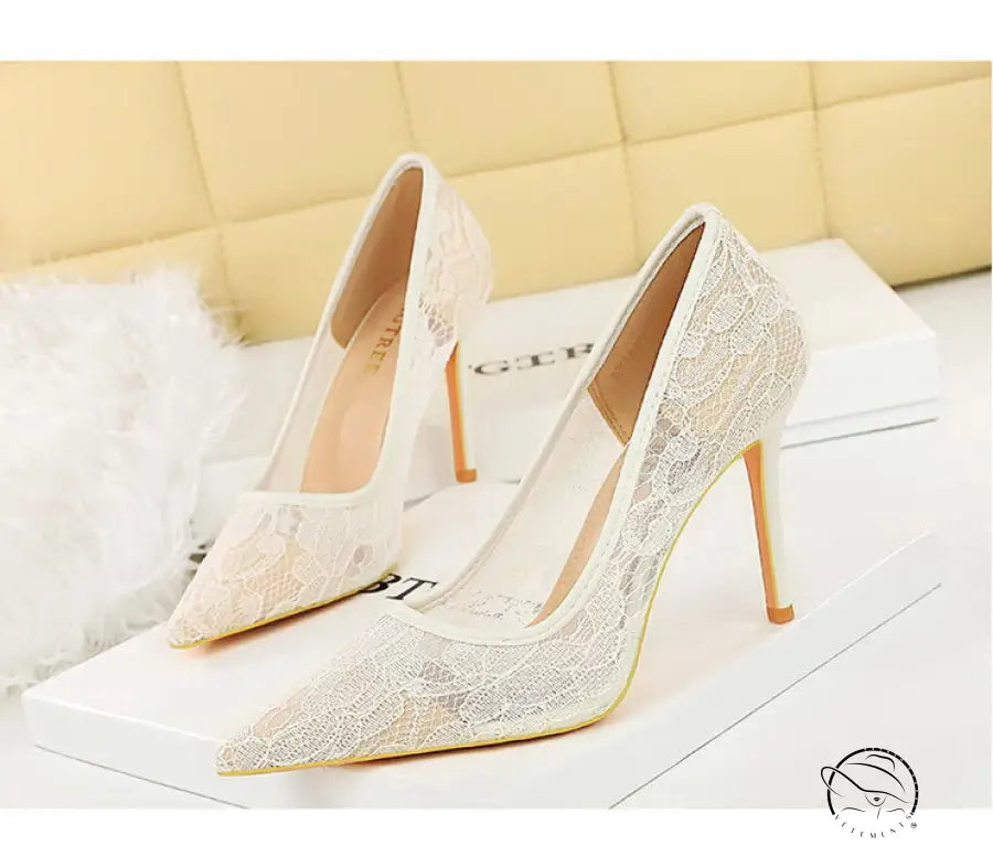 Skinny Night Club Mesh Stiletto High Heel Shoes