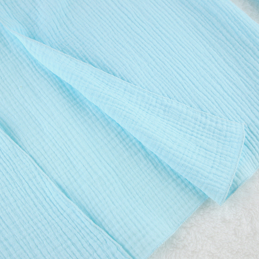 Light blue langry fashion pajamas with textured paper towels