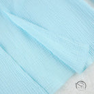Light blue langry fashion pajamas with textured cotton crepe fabric