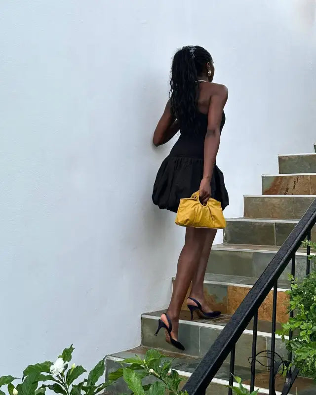 Shaped Vest Knitted Stitching Dress