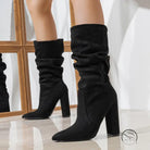 Winter Fashionable Chunky High Heel Boots