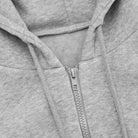 Cozy langry fashion hoodie in heather gray with drawstring hood