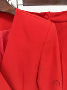 Red langry fashion pants in slim bootcut two-piece set