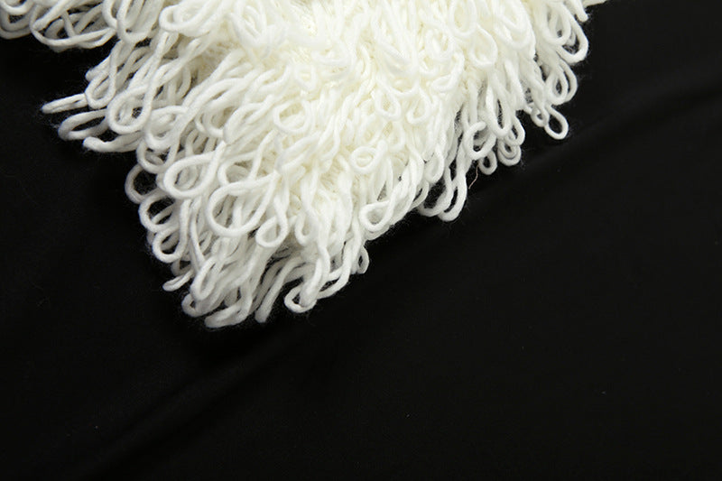 Summer Women Clothing Sleeveless Tassel Hollow out Cutout Slim Fit Elegant Stitching Dress