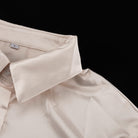 Stitching Bell Sleeve Polo Collar Top Loose Trousers Two Piece Sets