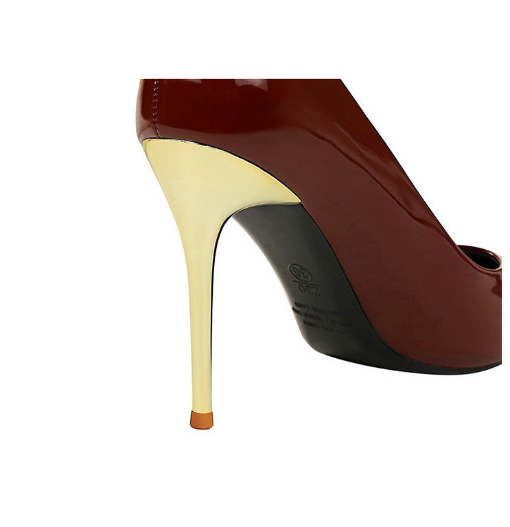 Fashionable Simple Metal Heel Ultra High
