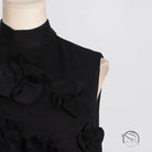 Retro socialite sleeveless floral dress with tie bow design