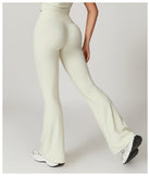 Light green flared Casual Sports Wide Leg Pants in trendy langry fashion ملابس