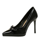 Stitching Pointed Toe Cocktail High Heel