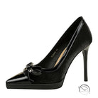 Stitching Pointed Toe Cocktail High Heel