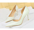 Shiny Patent Leather Side Hollow out High Heels