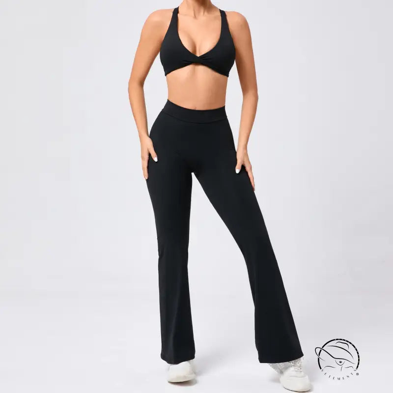 Peach hip raise tight brushed yoga pants with pockets and white sneakers