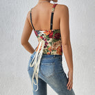 Retro Floral Camisole French Vest Slim Corset