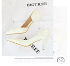 Shiny Patent Leather Side Hollow out High Heels