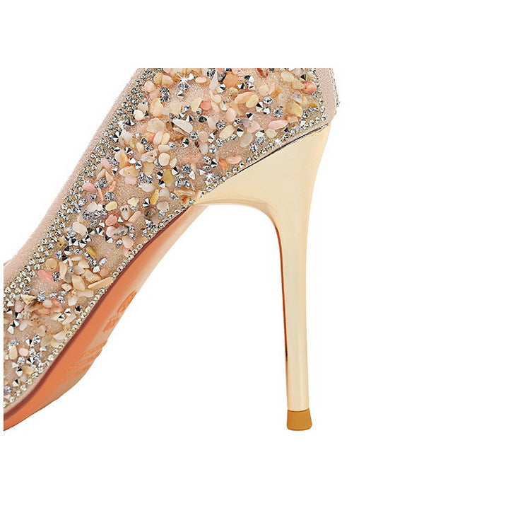 Stiletto Rhinestone High Heels