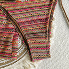 Striped knit bikini bottom from the Cute Halter Bikini Knitted Swimsuit fashion collection