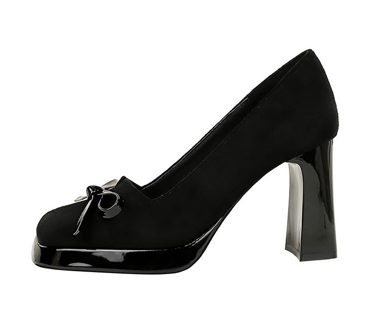 Bow Decorative Shallow Mouth Super High Heel