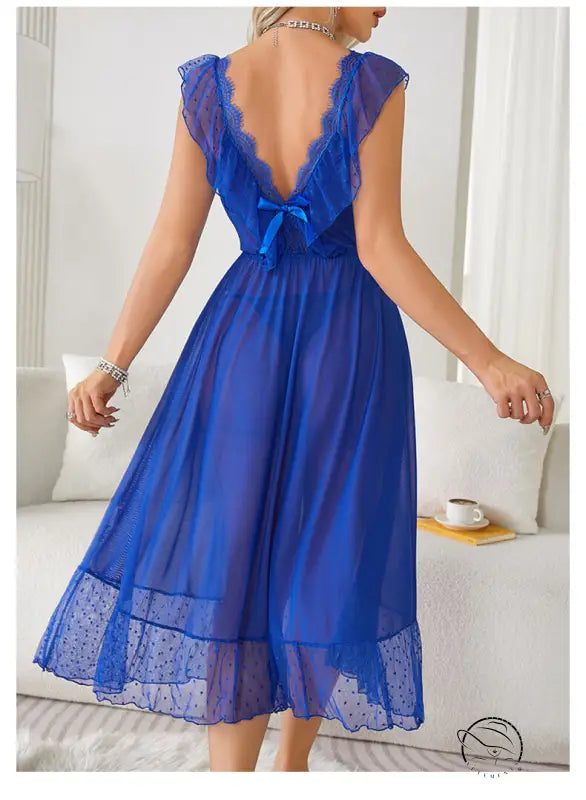 Elegantpolka Dot Nightdress