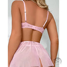 Cute Embroidered Suspender Lingerie Set