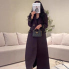 Langry fashion black quilted handbag with gold-tone CC logo