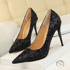 Elegant langry black glitter stiletto heel pumps in fashion