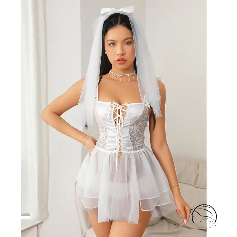 Underwear Body Shaping Two Piece Suits Dress Hollow out Cutout Cross Straps See Through Suit