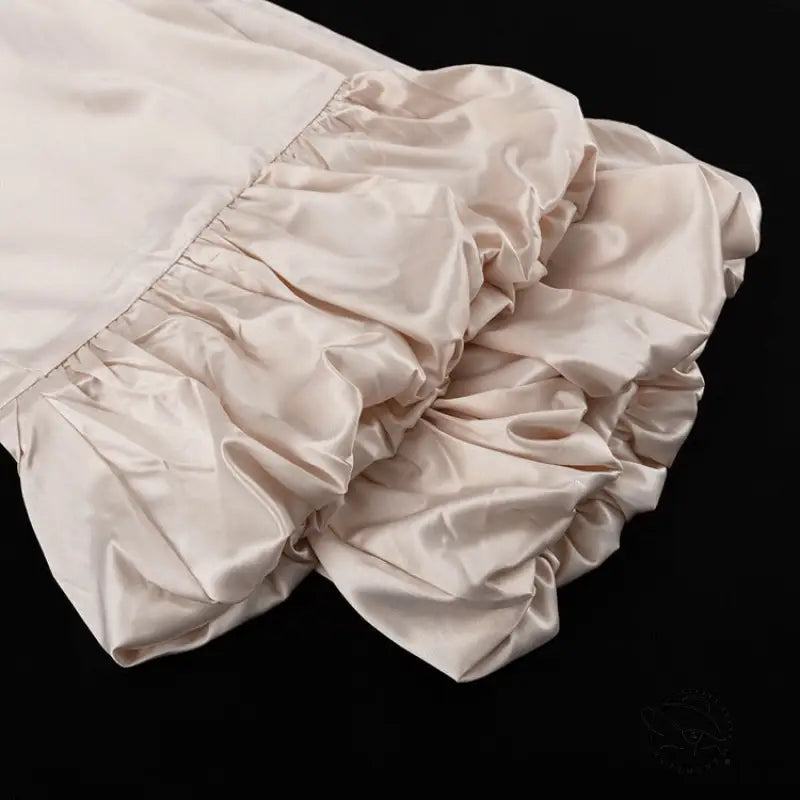 Stitching Bell Sleeve Polo Collar Top Loose Trousers Two Piece Sets