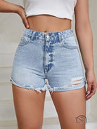 Comfortable Slim Denim Shorts Pocket Casual
